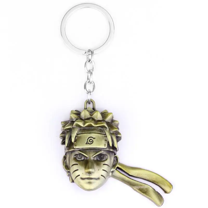 Porte-clés Naruto Uzumaki durable en métal
