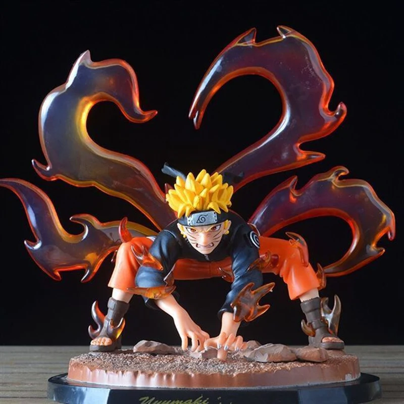 Vue avant de la Figurine Naruto Uzumaki à quatre queues
