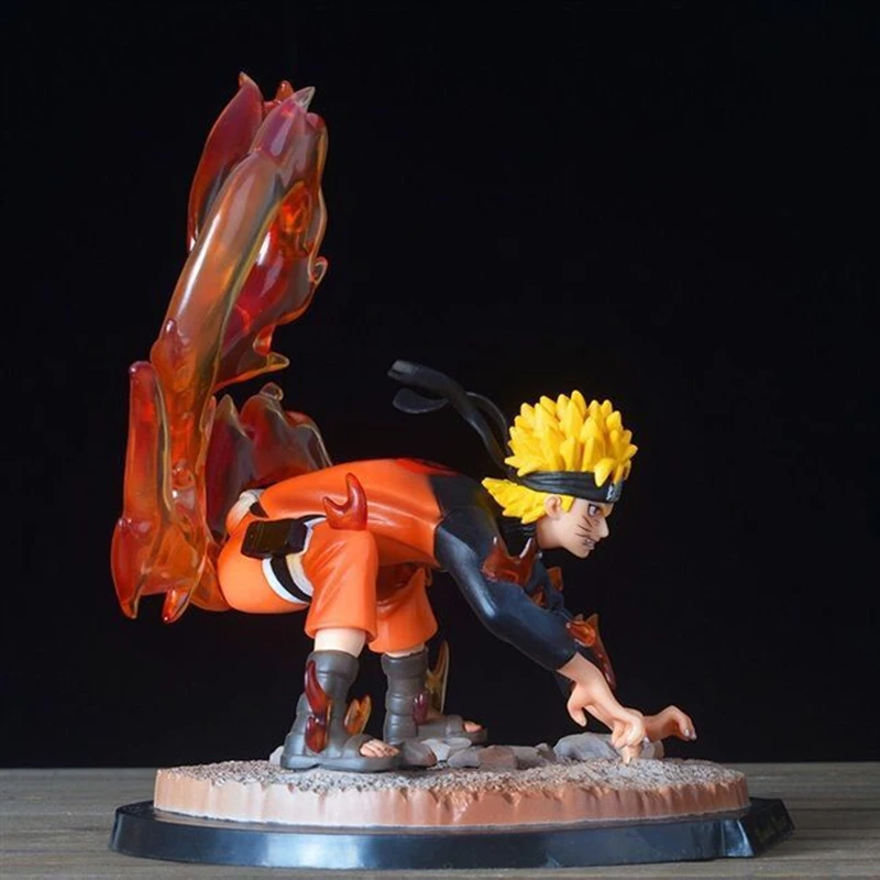 Détail du visage de la Figurine Naruto Uzumaki à quatre queues